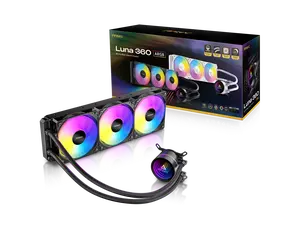 Antec Luna 360 ARGB AIO Liquid CPU Cooler, 3x120mm PWM ARGB Fans, Infinity Mirror Pump Head Design, High-Performance Cooling, Intel LGA 1700/1851 & AMD AM4/AM5