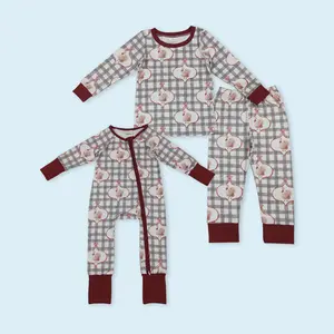 Kids girls thanksgiving turkey pajama set