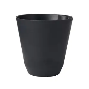 14 in. Black Resin Self-Watering Planter