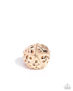 PREORDER Starfish Statement - Gold Beachy Ring - Paparazzi