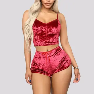 Women's Velvet Loungewear and Nightwear Set for Comfortable Sleep - Womenswear, Underwear