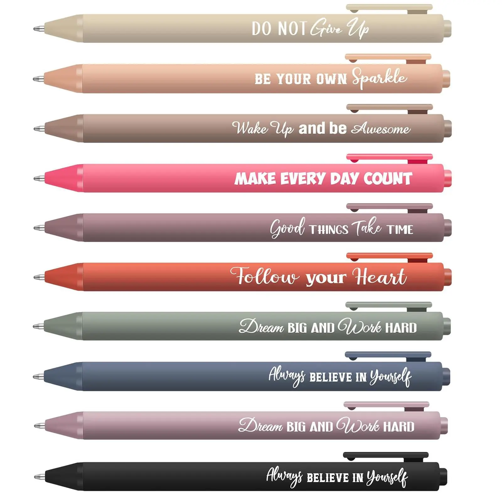 10 Pcs Retractable Gel Ballpoint Pens, Retractable Ballpen, Writing Pens, College Student Pen, Smooth Ink Pens With Fine Tips, Gift For Colleagues, School Office, Black Ink, Ballpoint Pen Set, Office Stationery Supplies