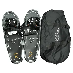 Xtrempro  25 in. Terrain Lightweight Ergonomic Aluminum Alloy Snowshoes & Backpack with 13 Point Crampons, Silver