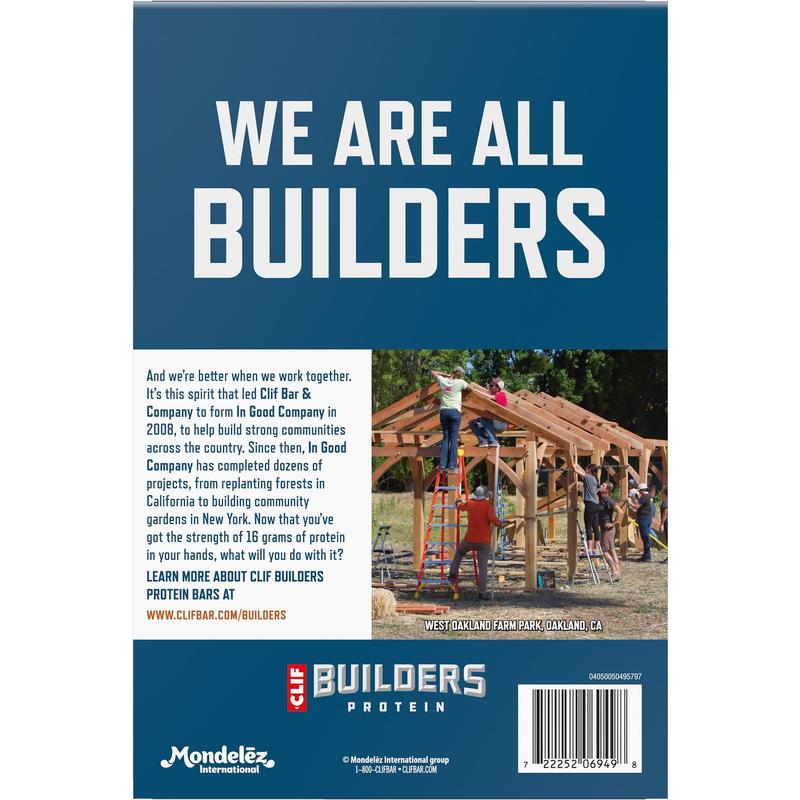 CLIF BUILDERS Protein Bars - Crispy Peanut Butter Chocolate Flavored - Reduced Sugar - Gluten Free (12 Pack)