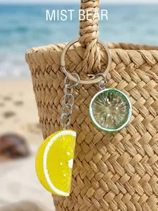 Fresh Lemon Slice Bag Charm, Perfect for Daily Handbag (hanging Decoration Only), Y2K Style, All Seasons Accessory