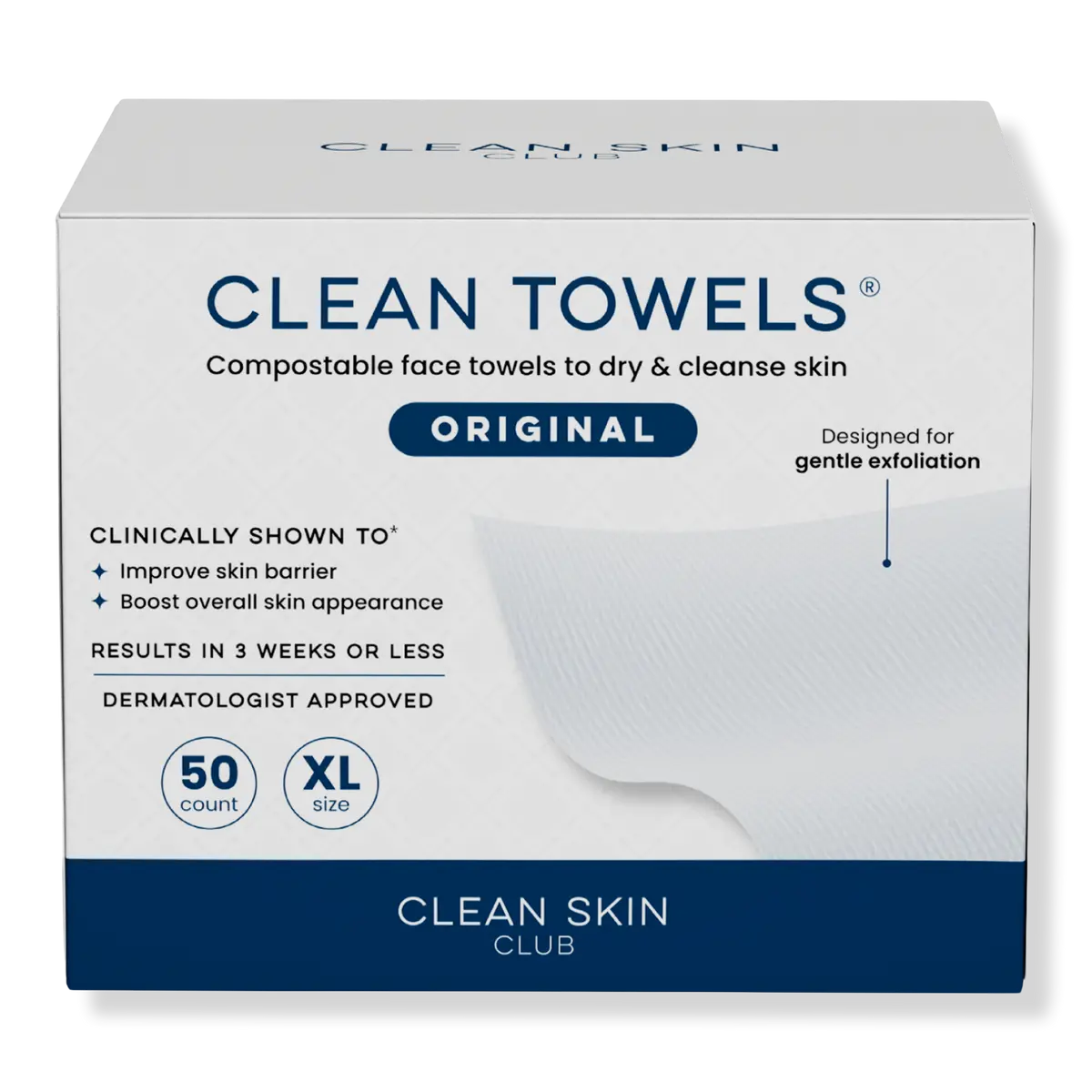 Clean Skin Club Clean Towels Original Disposable Face Towels