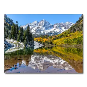 Maroon Bells Snow Coated Art