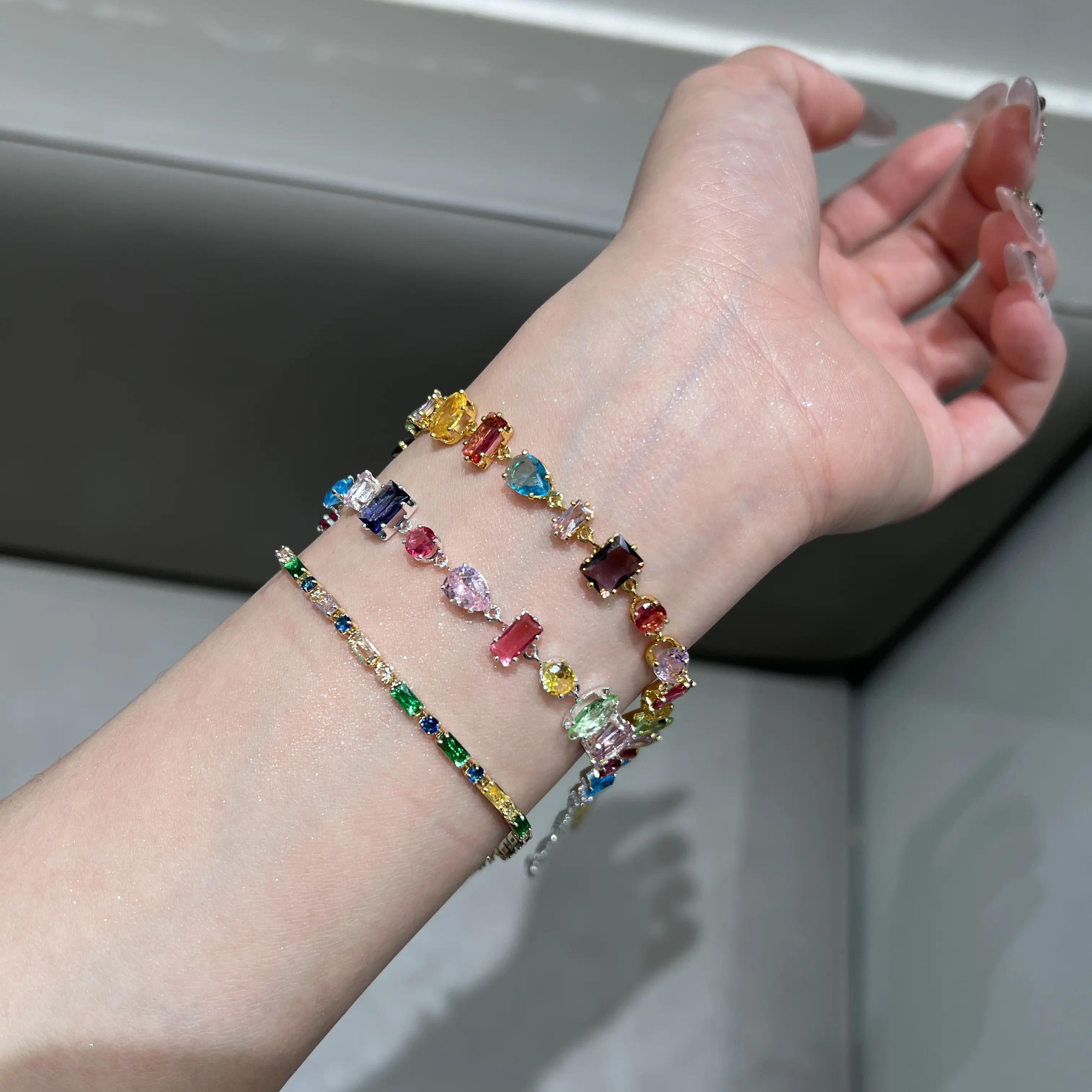 Dopamine Candy Bracelet for Women 18K Gold Plated Mood Boosting Jewelry Y2K Energy Beaded Bracelet Thoughtful Gift for Girlfriend BFF Her Jewelry valentines gifts for gf gifts for bestfriend Colorful bracelet