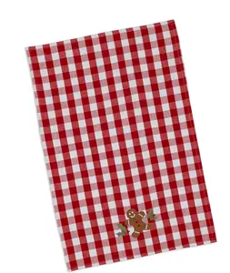 Gingerbread Man Embellished Dishtowel