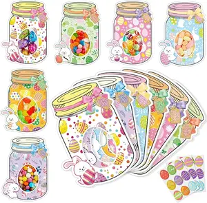 Easter Bunny Candy Bags – Adhesive Treat Holders w/ Egg & Spring Designs for Easter Candy, Party Favors & Easter Basket Fillers