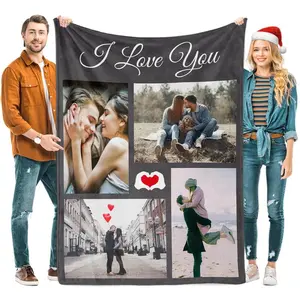 Couples Gifts Custom Blankets with Photos and Text Multiple Colors Sizes Soft Flannel Blankets Valentines Day Gifts Suitable as a gift sizes 60*80,30*40(baby ),40*50(kids),50*60 Applies to Super soft  decorative sofa/sofa/bedroom