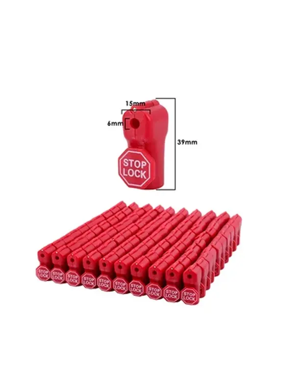 Retail Peg Hook Security Lock System 100-Pack, Anti-Theft Display Locks with Release Tool for Retail Merchandise