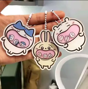 Cartoon Chikawa Shaker Pendant Keychain | Acrylic Usagi Hachiware Shaker Fun Bag Pendant Decoration Friend Gift