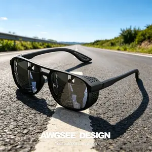 Men's Polarized Sports Sunglasses - Lightweight Wraparound Eyewear with UV400 Protection, Windproof Design, Practical Daily Fashion Accessory for Cycling, Running