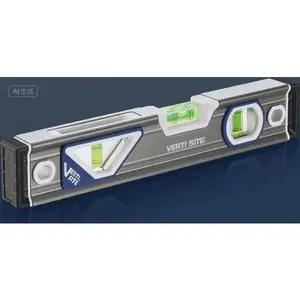 10 Inch Aluminum Alloy Level Tool, 3 Bubble Vials for Precision Measurement, Heavy Duty Torpedo Leveler with Vertical Site, Durable Construction for Conduit Bending and Plumbing