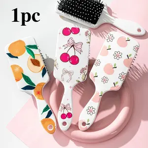 1pc Square Massage Comb, High Crown Volume Brush for Men and Women, Air Cushion Pad Hair Straightening Scalp Acupressure Comb