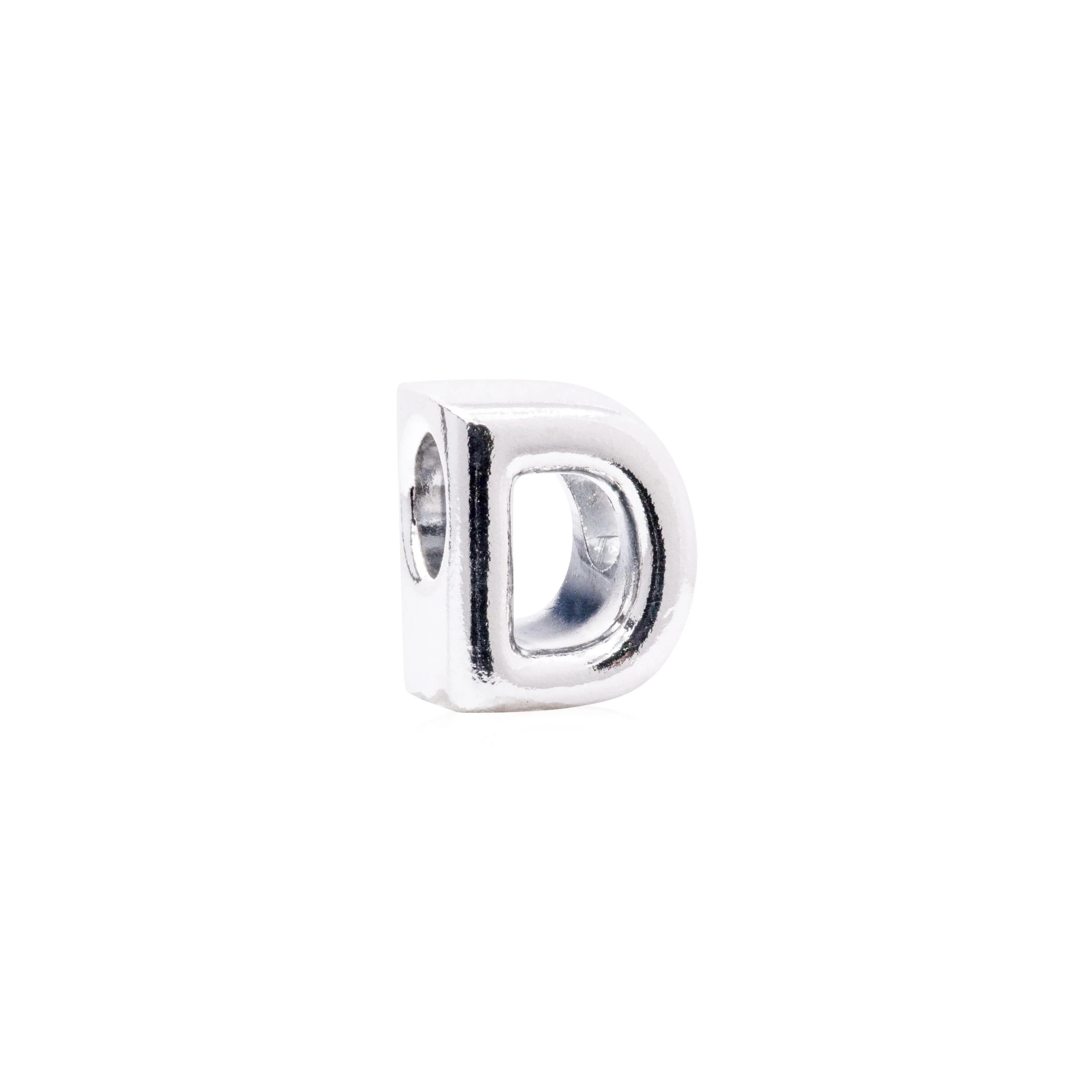 PANDORA Letter D Charm - 797458, Personalized, Contemporary, Meaningful, Single Costume Jewelry Charm, Personalized Gifts, Meaningful Love, Silver Stacking, All Seasons for Adults, Touch Of Personality