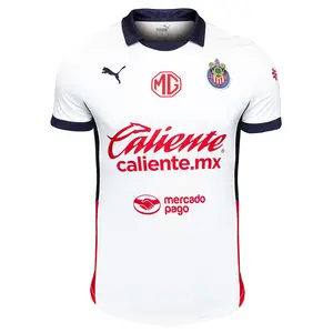 PUMA Mens Chivas Collared Short Sleeve Away Jersey Replica 24-25 Casual - White