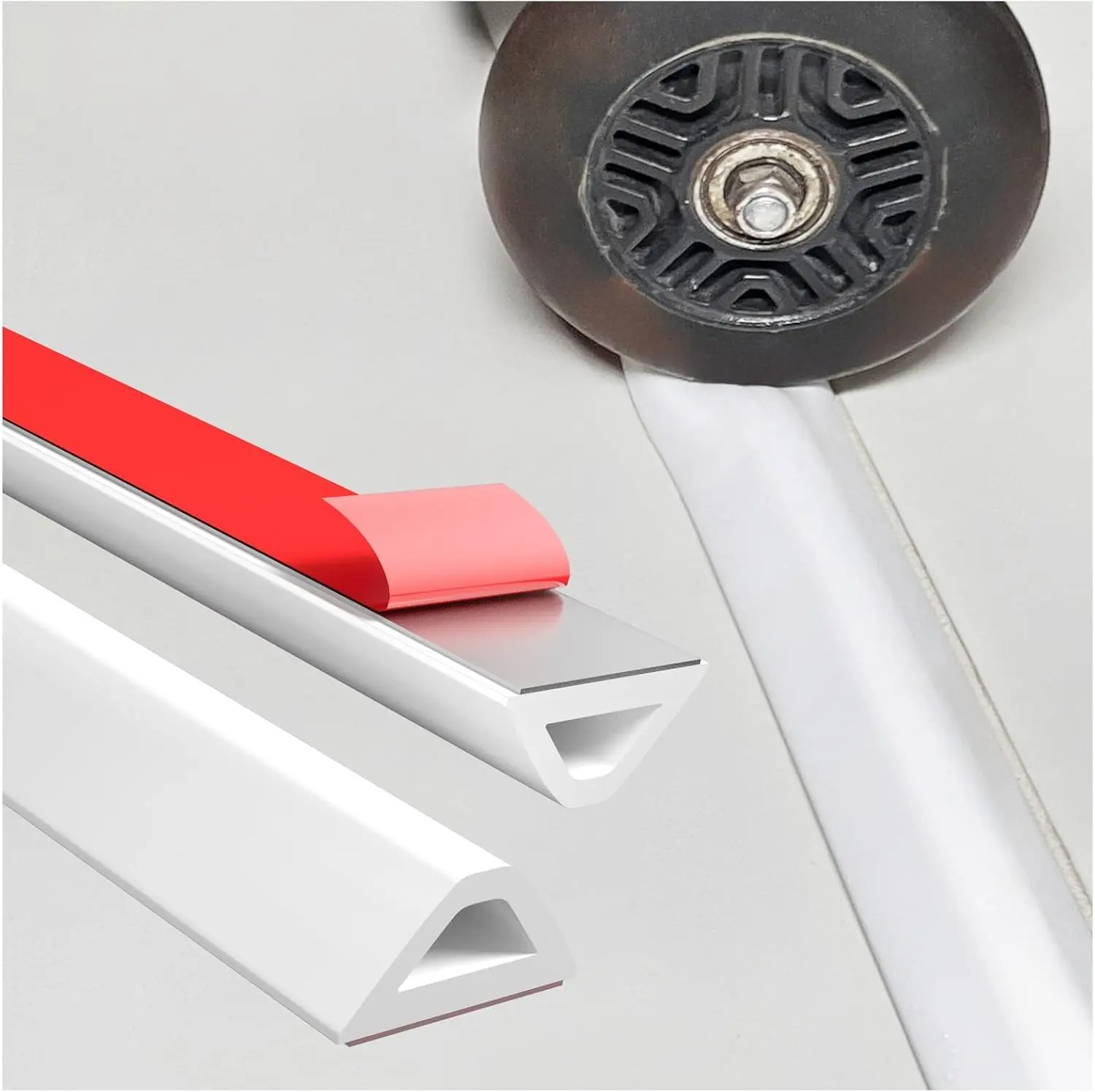 Collapsible Shower Threshold Water Dam - 67in Self-Adhesive Silicone Barrier for Wet-Dry Separation - Flexible Splash Guard for Walk-In Showers, Bathroom Floor, & Kitchen Sink - ADA Accessible Profile