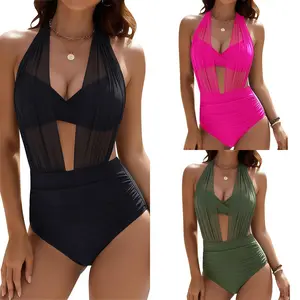 Women's Coquette Tankini Set - Deep V-Neck, Tummy Control Summer Swimwear for Sports & Outdoor Activities