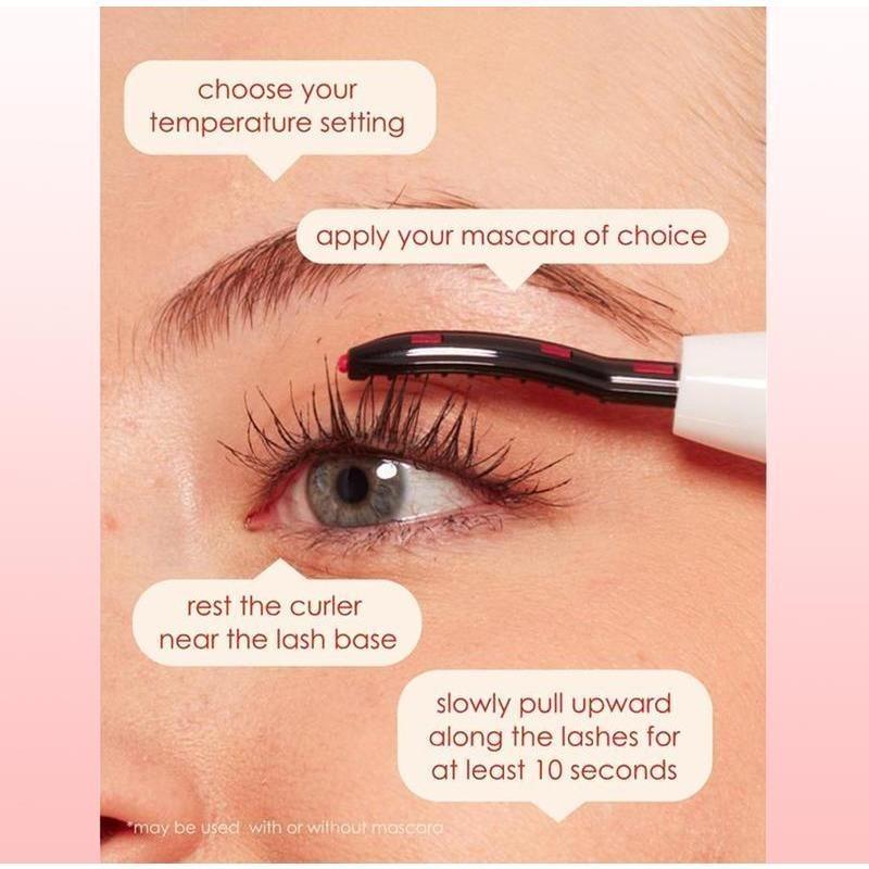 Heated Eyelash Curlers Electric Eyelash Curler with LED Display, 2 Temperature Modes Anti-Burn USB Rechargeable Natural Curling 24H Long Lasting for Women Makeup Tools Gifts