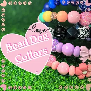 Bubble Beaded Dog Collars Adjustable Sizes Colors Made with Wire for Stylish Pet Accessories