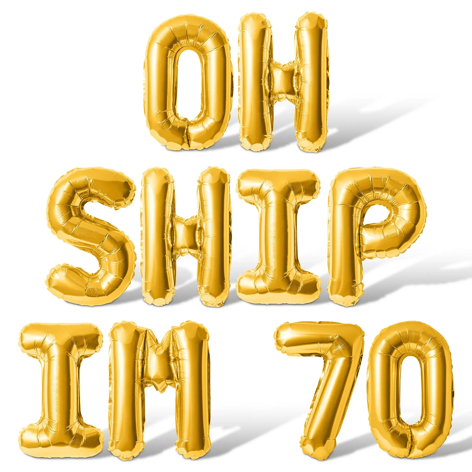 Letter Balloons - OH SHIP IM 70 16" Inch Alphabet Letters Foil Mylar Balloon 70th Birthday Party Banner