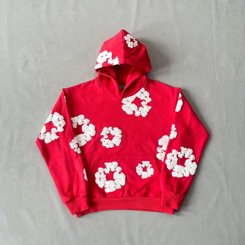 Denim Tears Hoodie Unisex Men Women Flower Hoodies Youth Puff Print Y2k Set Sweatshirt Teen Clothing Designer Trendy Spring Outfits Cute Tops Casual Classic Fabric Menswear