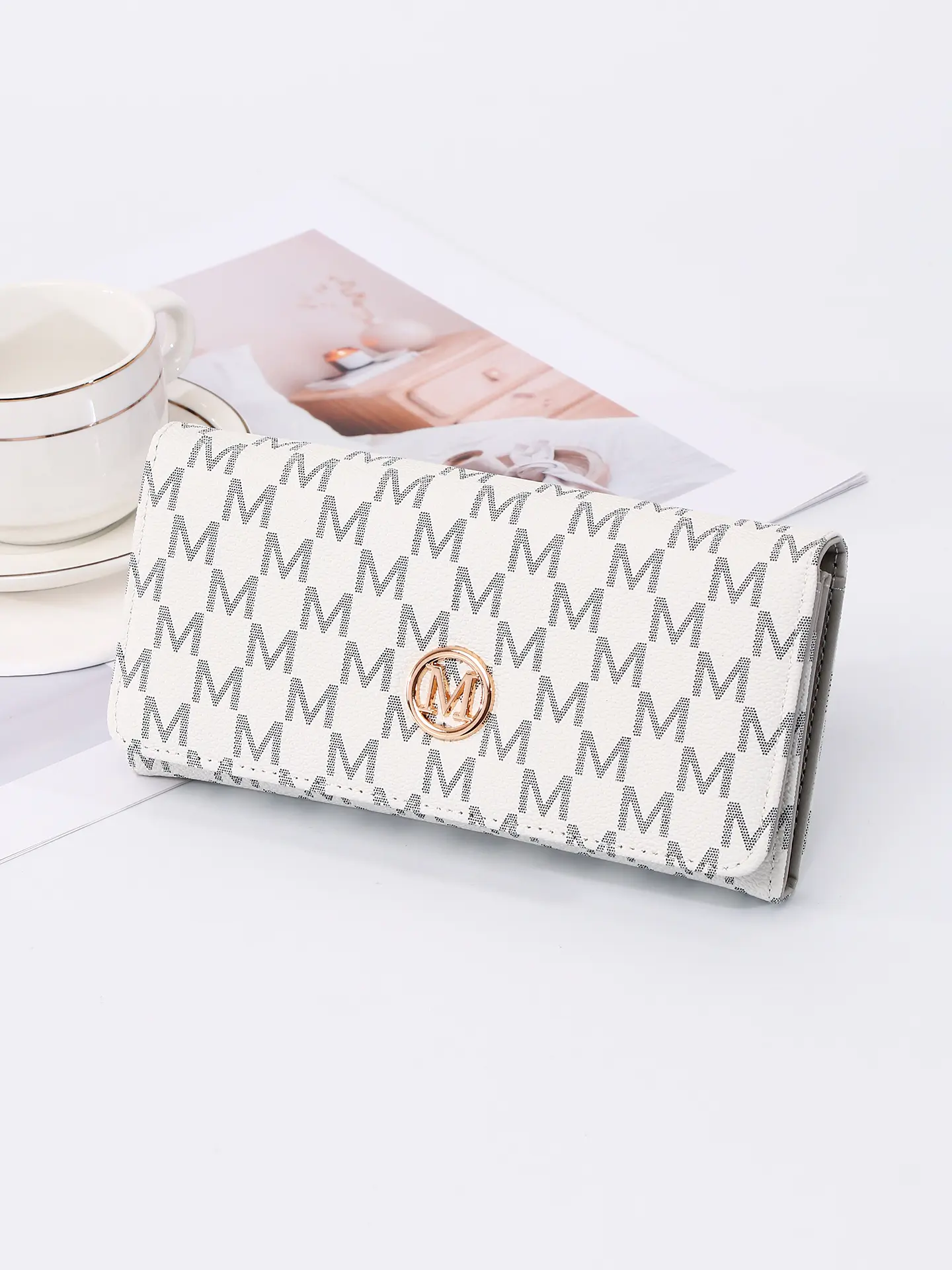 Women's Fashion Elegant Clutch, Elegant Stylish Purse, Classic High-End Buckle Long Wallet for Daily Use, Holiday Gift