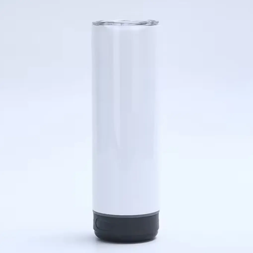 Stainless Steel Water Bottle with Digital Wireless Music Speaker, Capacity 600ml/20OZ, 7.4x20.5cm, Ideal for Drinkware