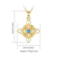 （Gold） Blue Opal With Rope Chain Gift