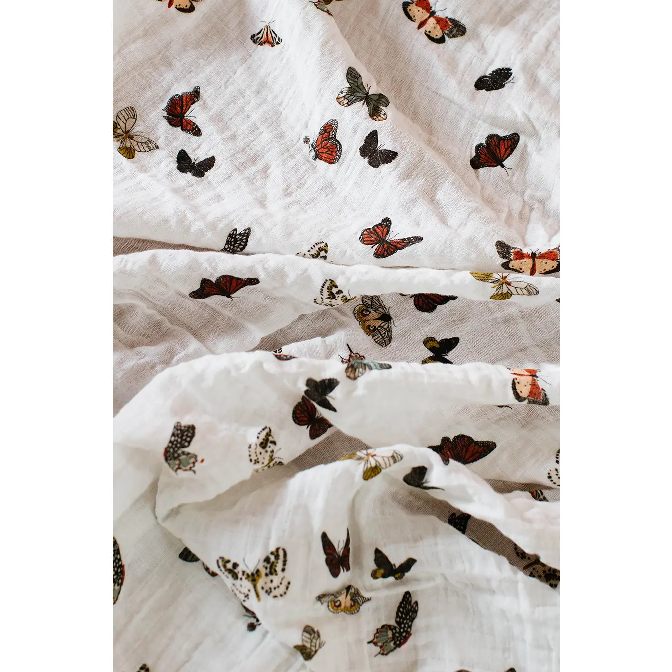 Butterfly Migration 100% Cotton Muslin Swaddle Blanket