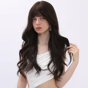 【Lennon】 Women's Deep Wave Wig - Brown - 24 Inch | SM226-2 | Popinrow