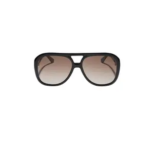 DIFF EYEWEAR X For Love & Lemons Acetate Aviator Sunglasses in Black & Brown Gradient