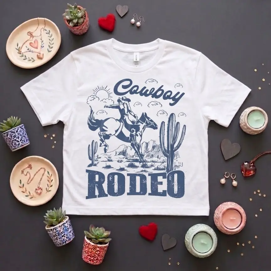 Rodeo 90s Graphic Cowboy Youth and Adults T-Shirt, Retro Western 2000s Graphic Shirt, Vintage Cowboy Shirt, Rodeo Adult Unisex Shirt, Wild West Gifts