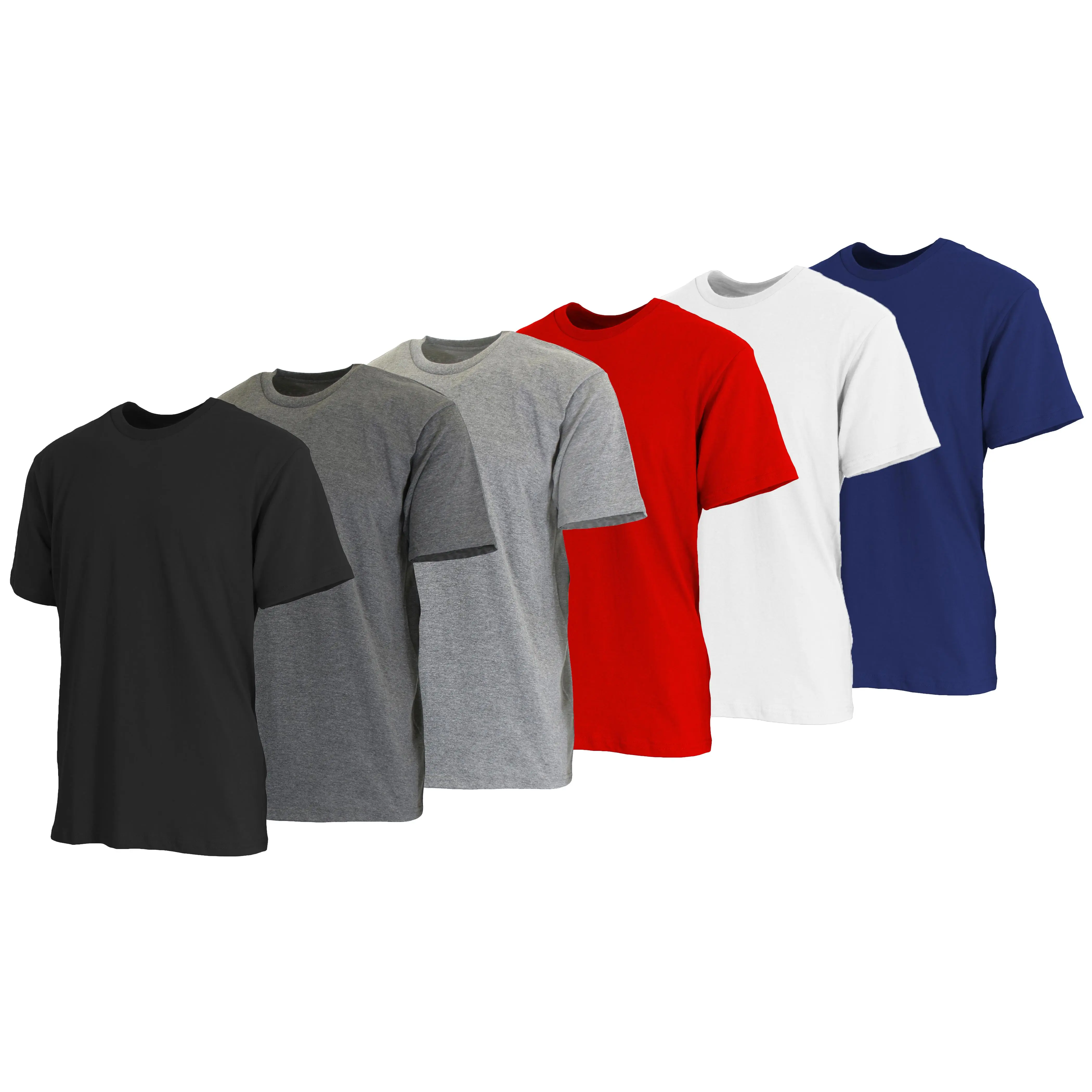 (Crew Neck)Black-Charcoal-Grey-Red-White-Navy
