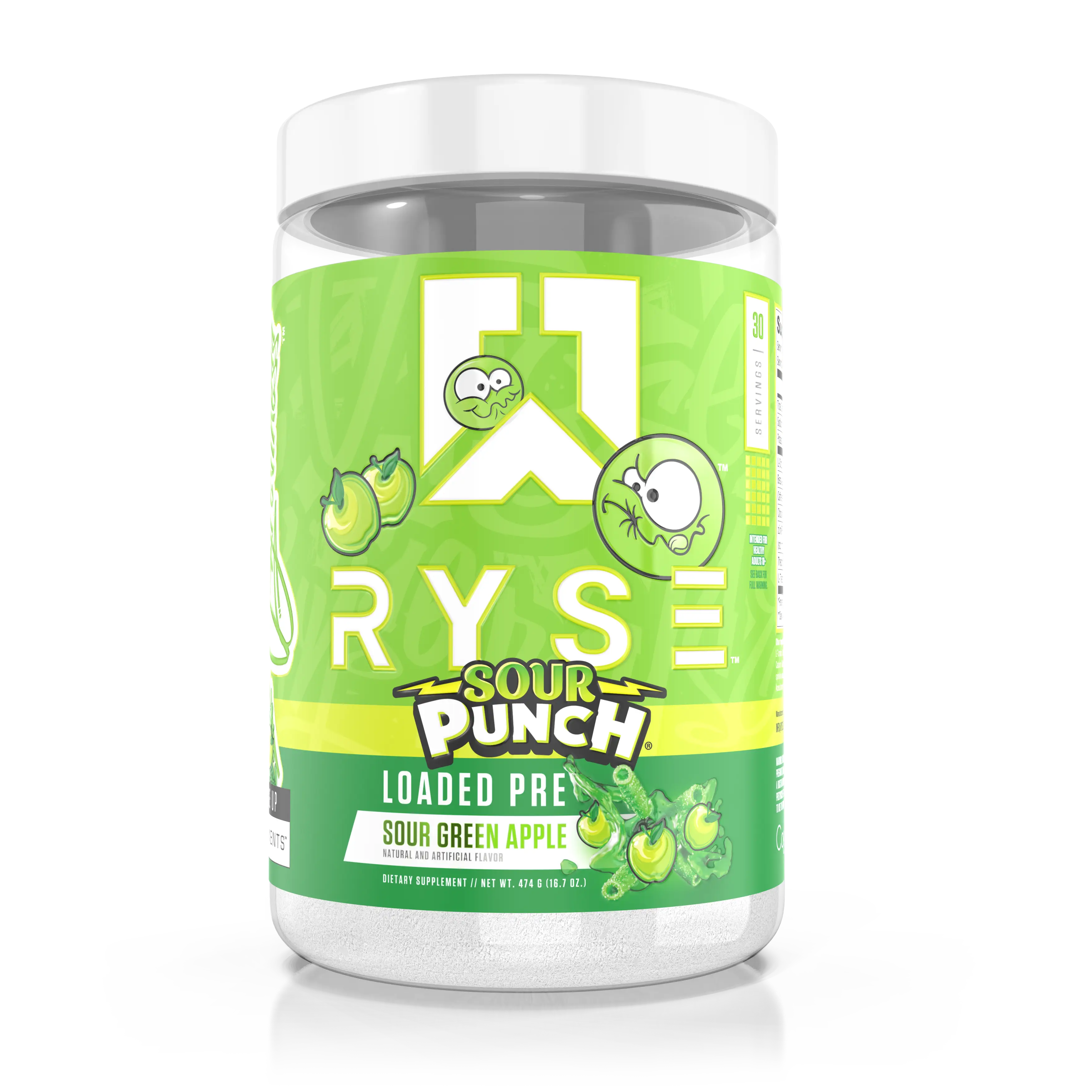 Ryse Supps Sour Punch Loaded Pre Green Apple