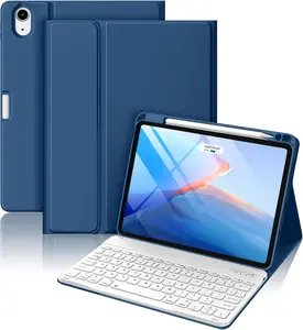 Keyboard Case for iPad Air 11-inch Case with Keyboard (M3/M2, 2025/2024) & Air 5th/4th Gen 10.9'' - Detachable , Thin & Light Cover with Pencil Holder for iPad Air 11-inch, Abyss Blue