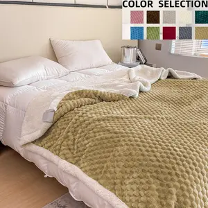 Soft Plush Blanket, Large Size Bedding, Durable Reversible Design, Ideal for Dorms & Bedrooms, New Year Gift, Soft Cozy Blanket