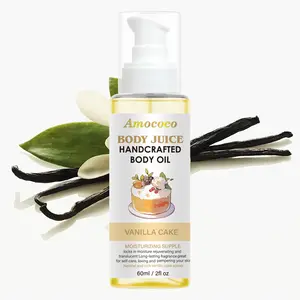 All-natural vanilla body oil for cakes, SPA-grade massage oil. It can evenly brighten the skin and can be used on the face, legs, hands and back. Suitable for all skin types. With the fragrant flavor of vanilla cakes, suitable for both men and women.