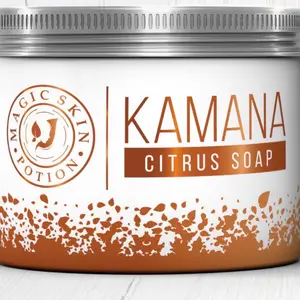 Kamana Citrus Soap for Skin Balance and Breakouts - Facial Cleansing with Rose Water & Moisturizing & Hydrating Formula for Eczema Relief