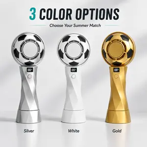 Mini Portable Soccer Cooling Fan 2026, High Velocity Turbo Fan with Ice Compress Structure, Ergonomic Wearable Design, Practical Cooling Device for Sports, Travel & Daily Summer Use