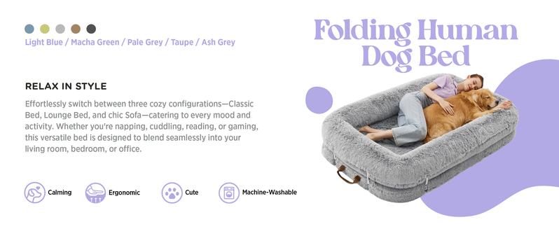 Lesure Luxury Warm Foldable 3-in-1 Flexible Giant Human Dog Bed Cozy Fluffy Faux Fur Lounge Sofa with Supportive Bolster Egg Foam Soft Plush Calming Orthopedic Bed for Winter Comfort Classic Lounge Sofa Options TikTokShopBlackFriday Choice Lesure Luxury Warm Foldable 3-in-1 Flexible Giant Human Dog Bed Cozy Fluffy Faux Fur Lounge Sofa with Supportive Bolster Egg Foam Soft Plush Calming Orthopedic Bed for Winter Comfort Classic Lounge Sofa Options TikTokShopBlackFriday Choice