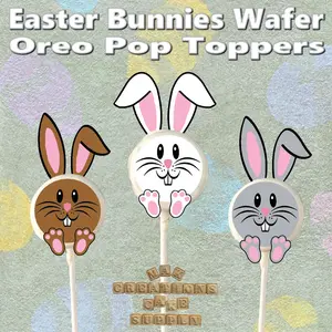 Easter Bunny Edible Oreo Pop Edible Wafer Creations ~ Baking / Cake Decorating