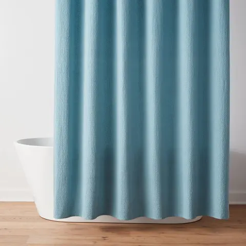 Oversized Relaxed Waffle Weave Shower Curtain