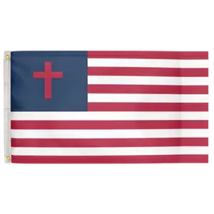 American Christian USA Flag 3'X5' Flag 100D Polyester (90cm x 150cm) Christian Flag (C1) RolFlags