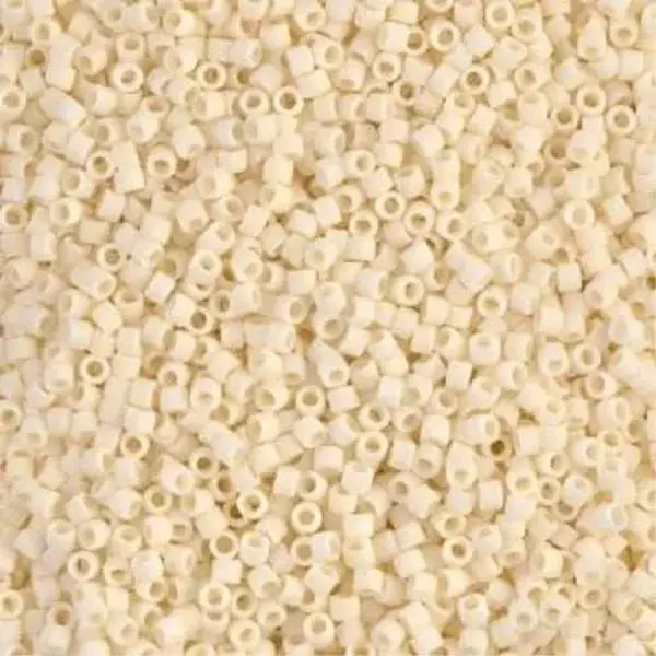 Matte Opaque Dark Cream 11/0 delica beads || DB0762