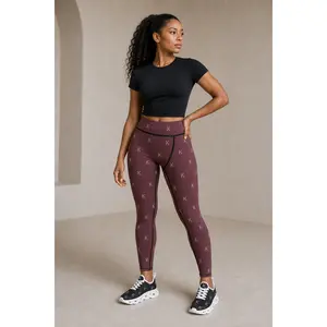 KYNDEO Powerline Legging - Oxblood Monogram