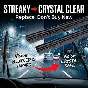 Car Rubber Side Window Wiper Blades, Auto Door Glass Insert Strips, Universal Water-resistant Noise Reduction Gap Filler for Cars SUVs Trucks (Black) | DR.HILL Natural Rubber Wiper Blade Refill Quiet Durable DIY Upgrade Must-Have