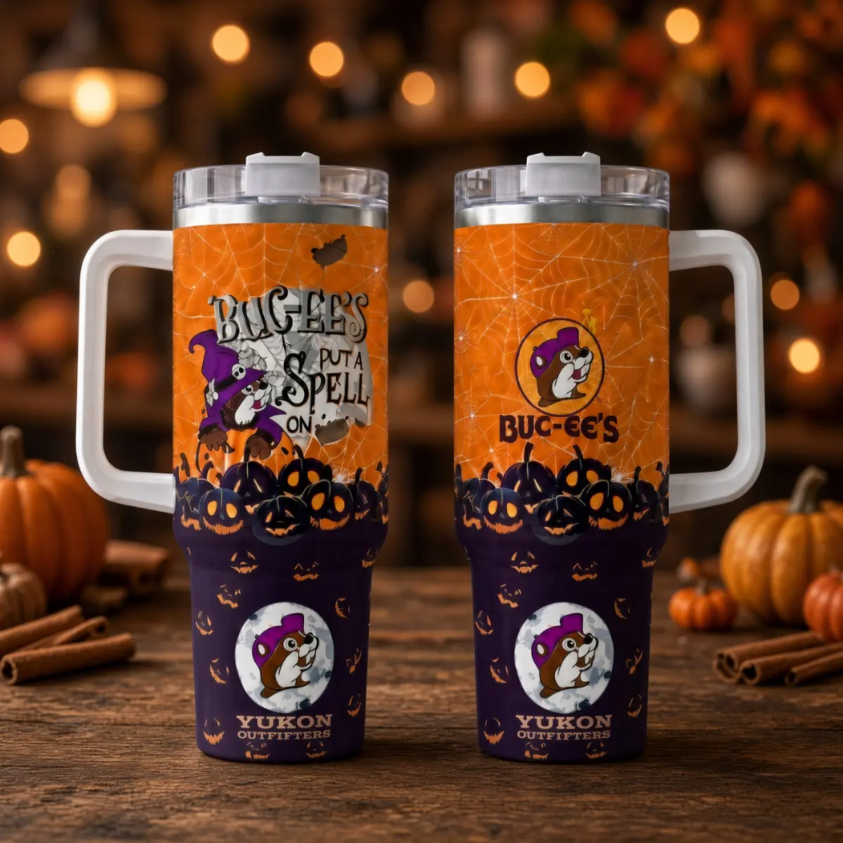 #Bucees Halloween 2026 Put A Spell On Me 40oz & 20oz Tumbler With Handle & Straw, Gifts For Halloween Lovers, Spooky Season Merch & Gear, Stainless Steel Travel Mug, Vacuum Double Wall, Men Coffee & Water Cup, Women Large Capacity Car Cup